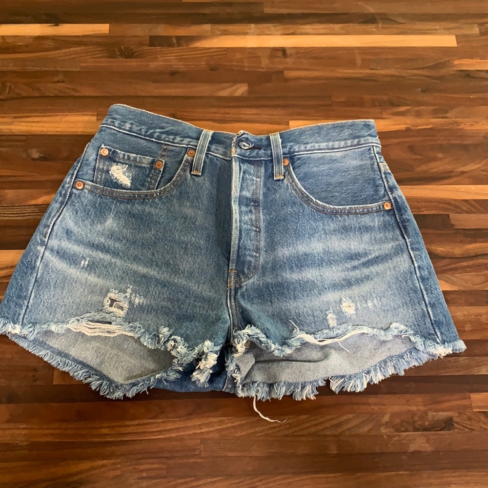 Levi’s high waisted jean shorts